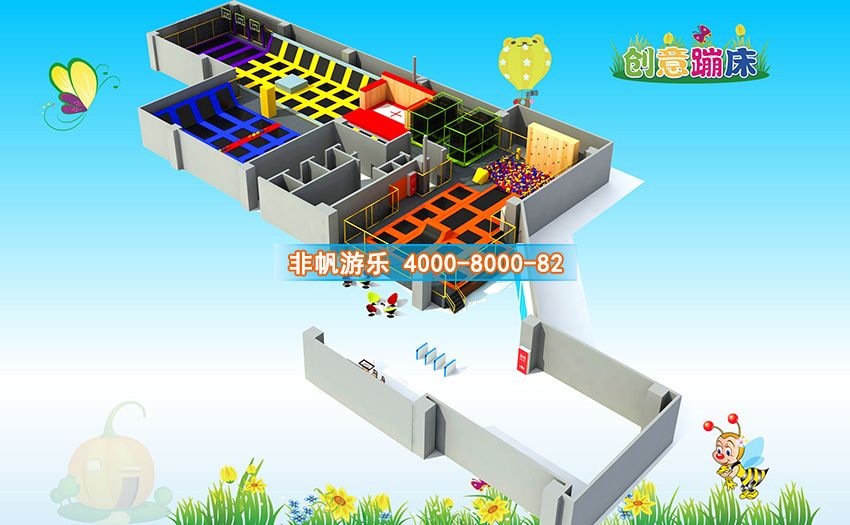 兒童淘氣堡創(chuàng)意蹦床主題運動樂園